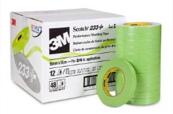 Picture of 3M 233+ Green Masking Tape 18mm x 55m (Box 48)