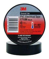 Picture of 3M 1710 Electrical Tape Black 18mm x 20m