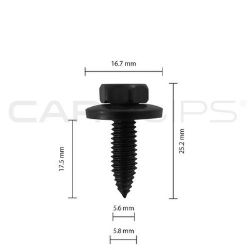 Picture of Car Clip Sem Screw 6 x 12mm (ACSEM6MM) CC32074